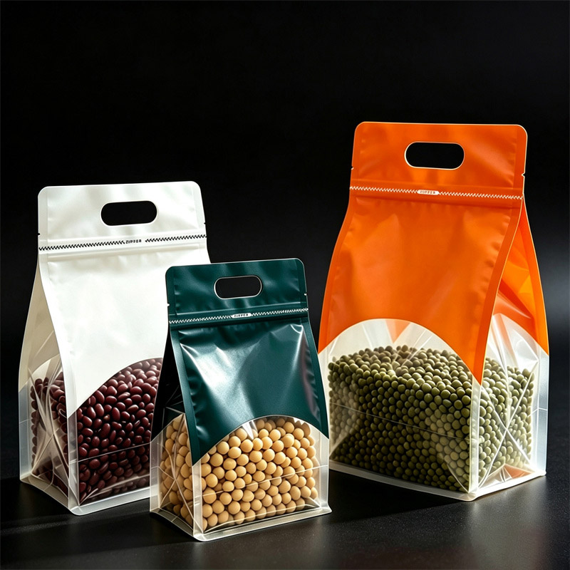 Logo Food Snack - 50 шт. прозрачных ручных пакетов с