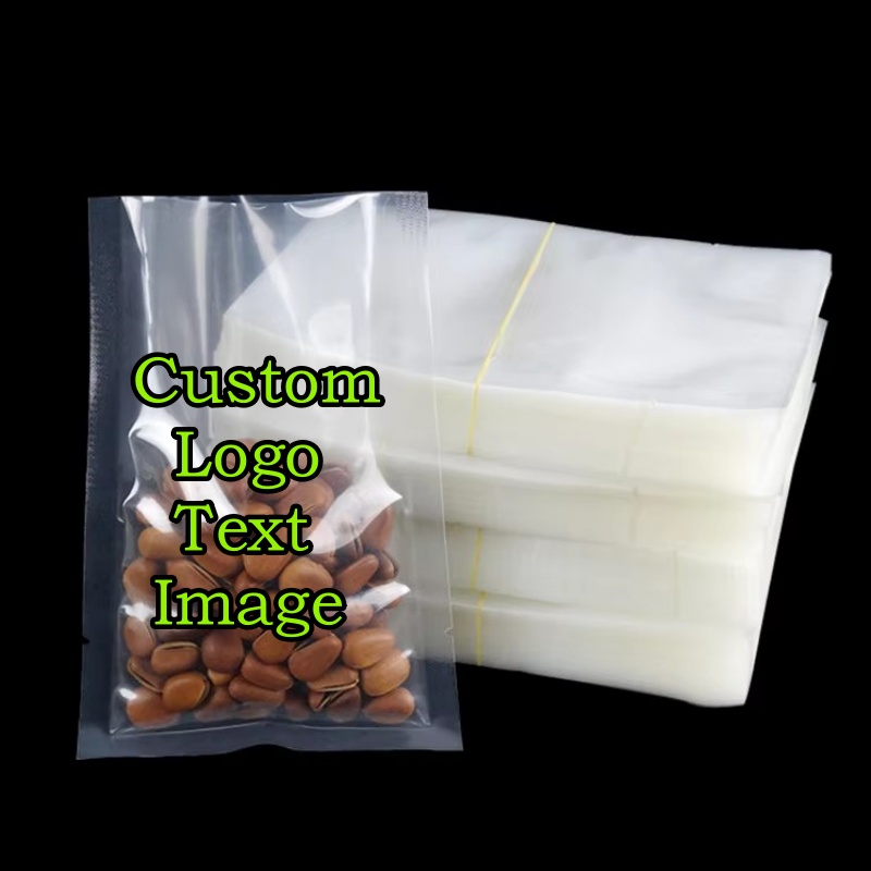 Logo Food Snack - 100 шт. прозрачных вакуумных пакетов с