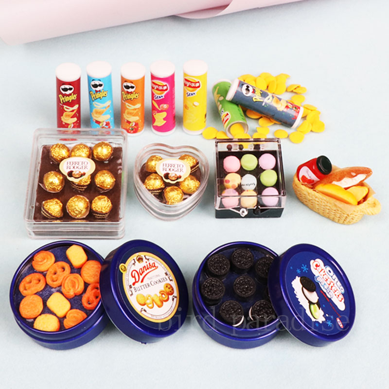 Food Grocery Snacks - 1/6 миниатюрные куклы, еда, мини-шоколадные коробки